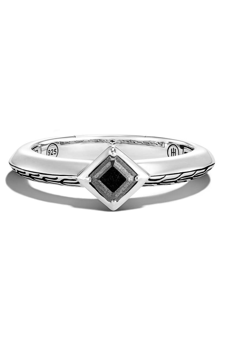 John Hardy Set of 2 Tiga Black Sapphire Stacking Rings, Alternate, color, 
