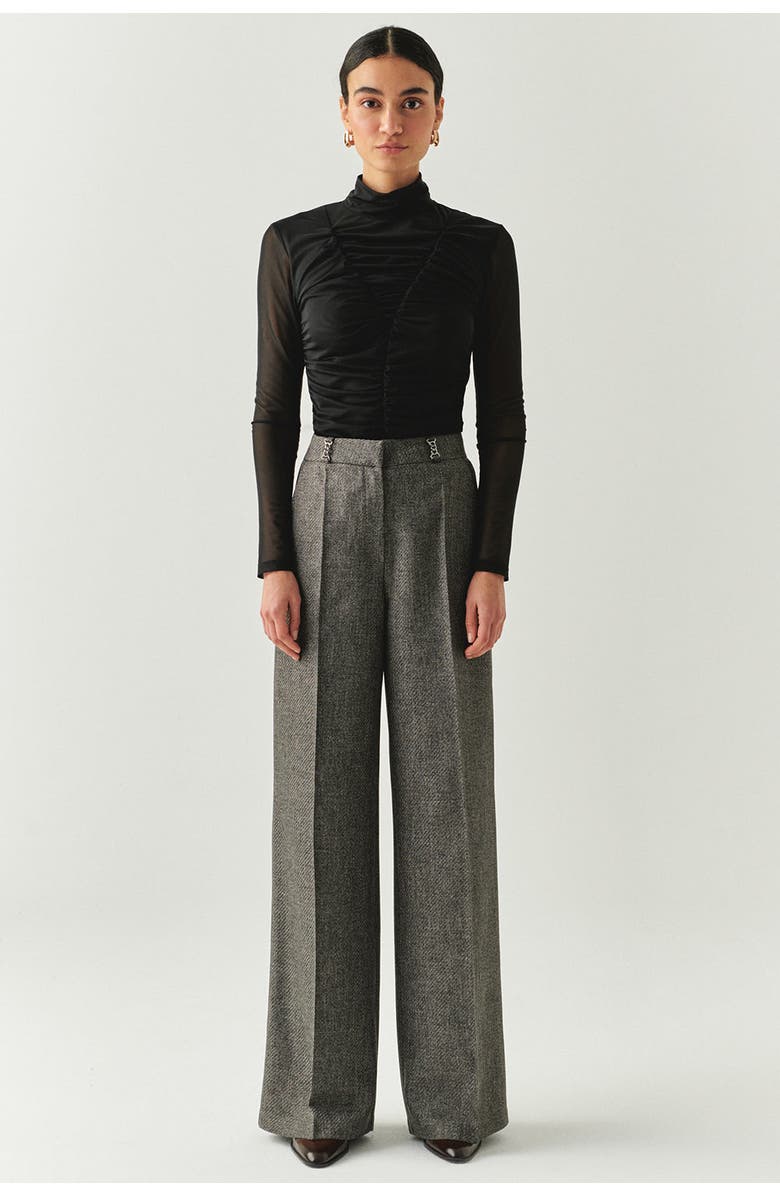 Exquise Wide Leg Pocketed Pants, Alternate, color, Grey