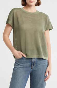 Adrianna Papell Mesh Openwork Sweater