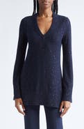 Michael Kors Collection Sequin Linen & Cotton Sweater