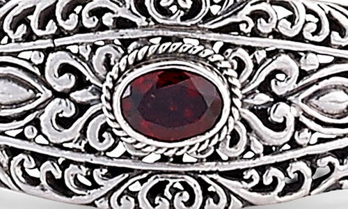 Samuel B. Silver 0.95 Ct. Tw. Garnet Bracelet In Silver
