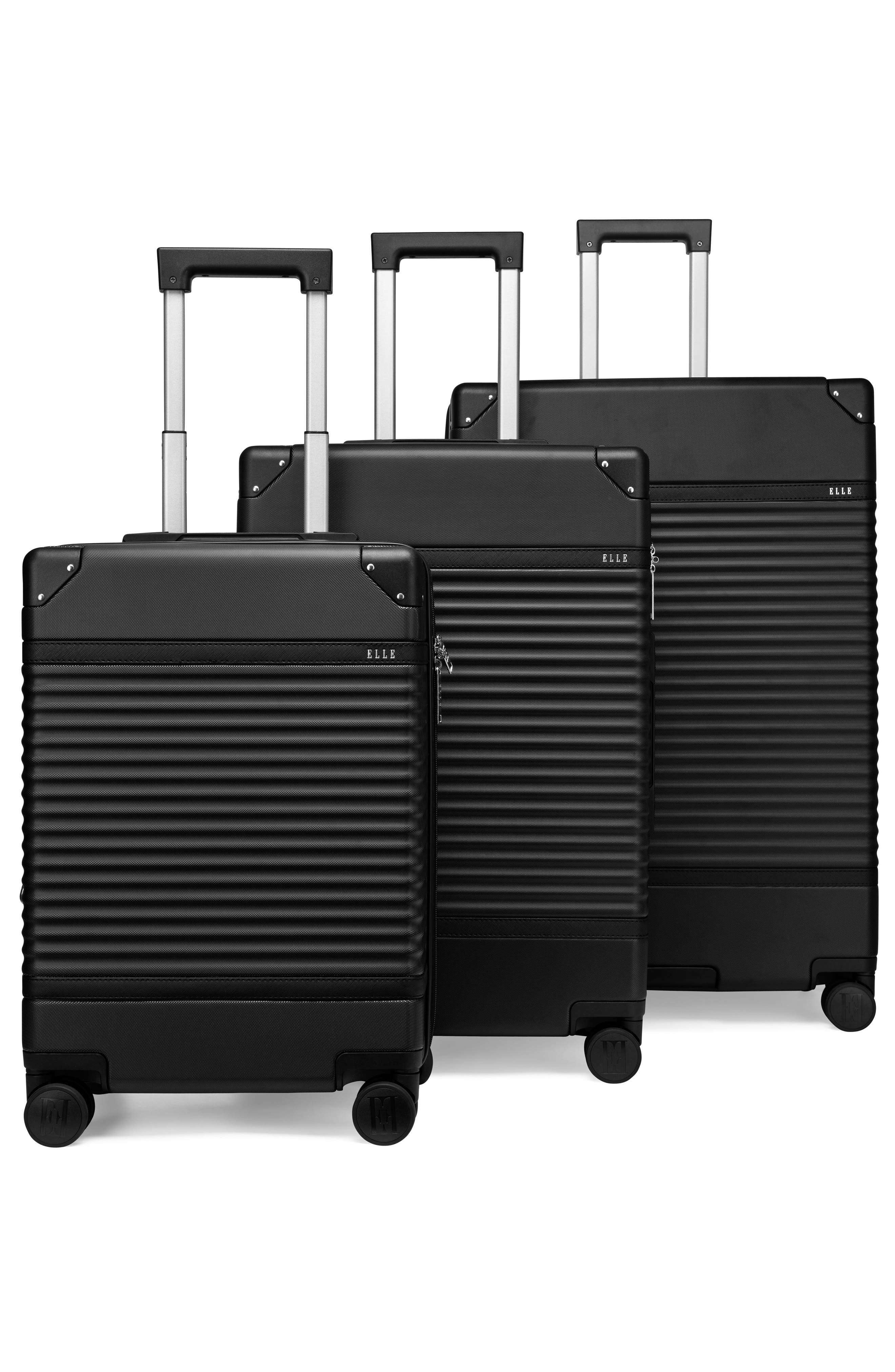 ELLE Belleville 3 Piece Expandable Retro Spinner Luggage Set, Main, color, 