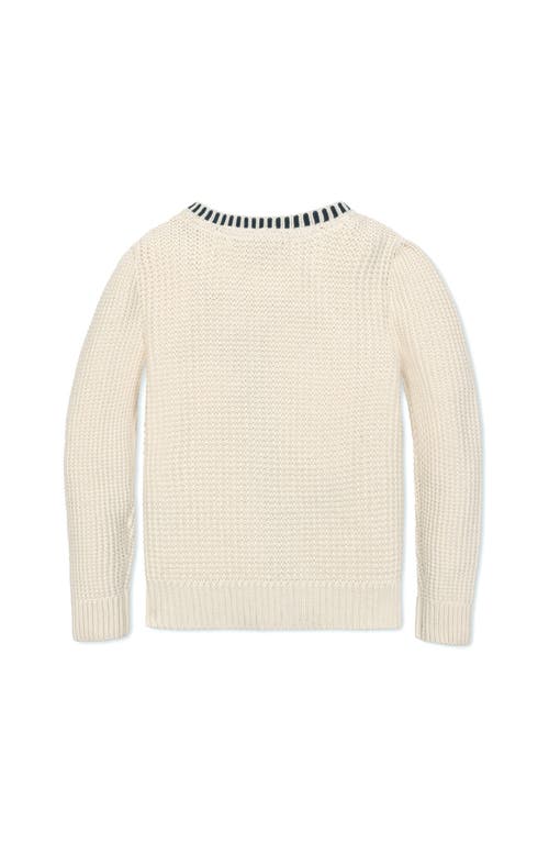 Hope & Henry Kids' Organic Puff Sleeve Textured Cardigan Sweater In Neutral