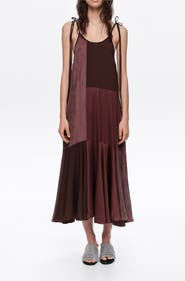 Bimba y Lola Fluid Patchwork Strappy Dress