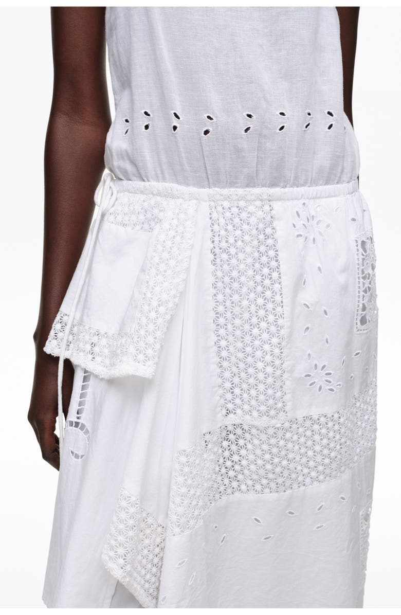Bimba y Lola Embroidered Asymmetrical Handkerchief Jumpsuit, Alternate, color,