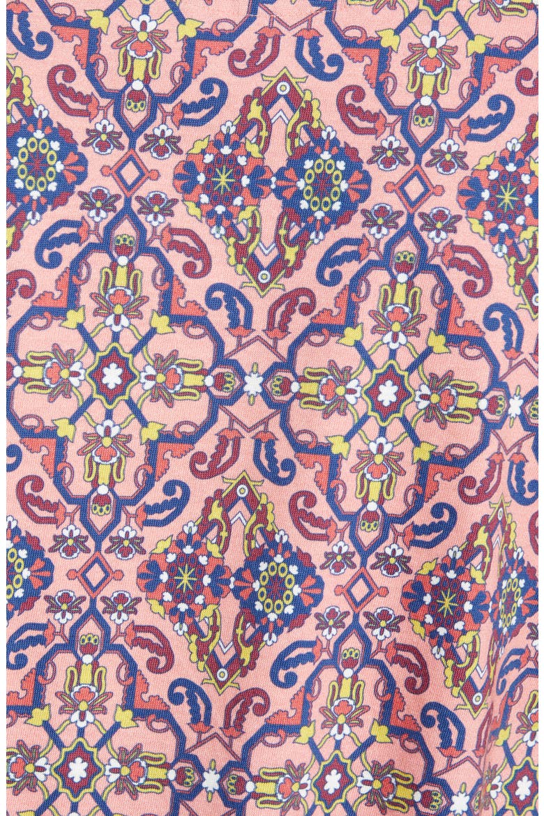 Paisley Geometric Print Crewneck T-Shirt, Alternate, color, PINK MULTI