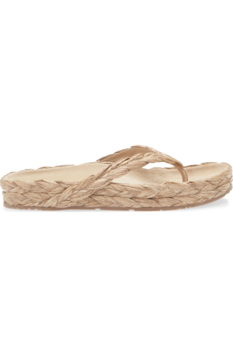 Pedro Garcia Alda Raffia Flop Flop, Alternate, color, Bark Raffia