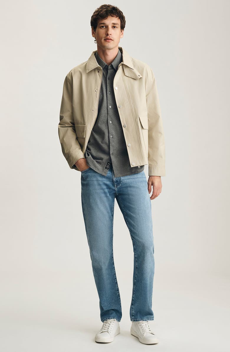 Mavi Jeans <p>Cotton Knit Button-Up Shirt</p>, Alternate, color, Dark Grey Melange