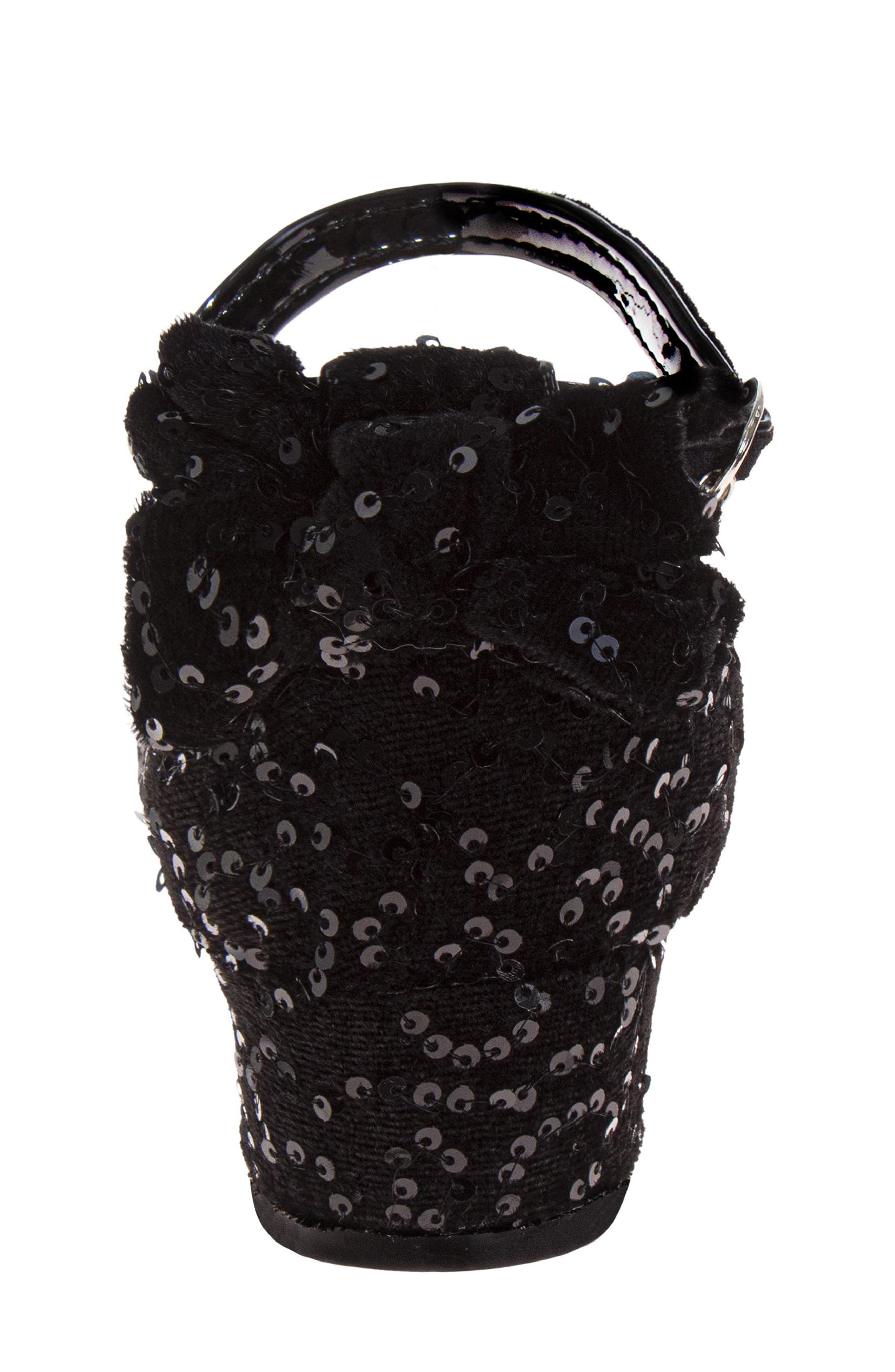 Kids' Velvet d'Orsay Pump, Alternate, color, BLACK VELVET