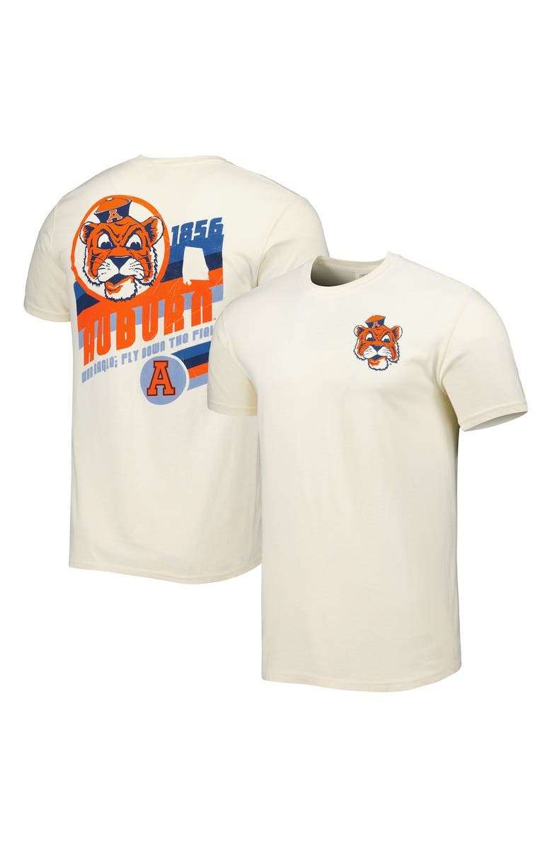 IMAGE ONE Men's Cream Auburn Tigers Vault Vintage Comfort Color T-Shirt, Alternate, color, 