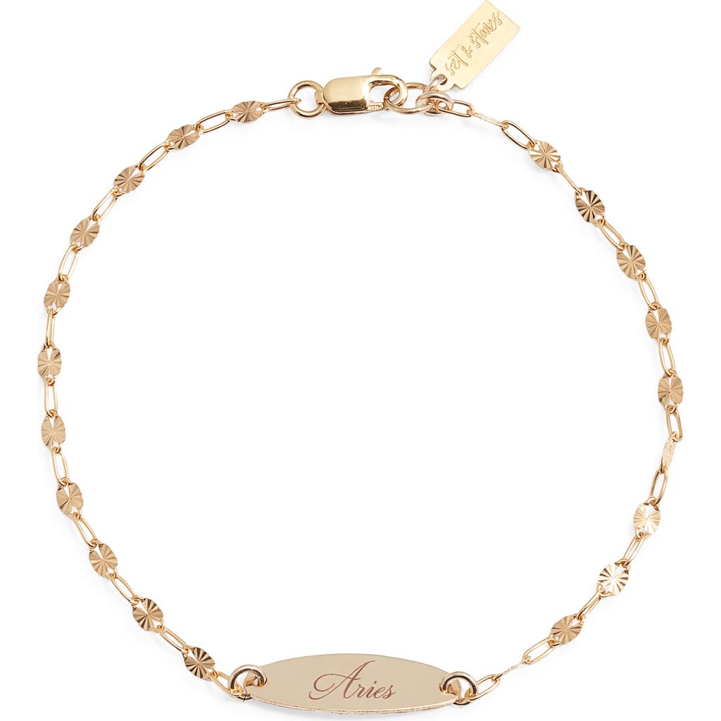 Set & Stones Engraved Zodiac Pendant