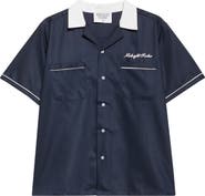 MIDNIGHT RODEO Chain Stitch Piped Voile Camp Shirt