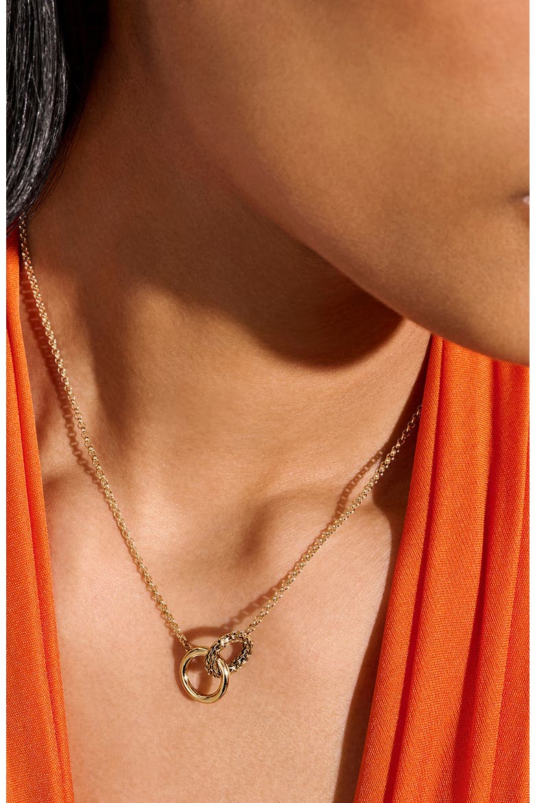 Essentials 14k Gold Linked Necklace, Alternate, color, GOLD