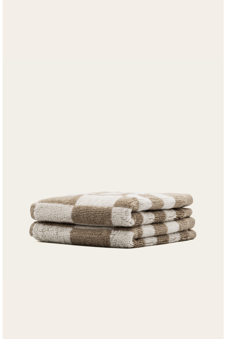 Pietra 2-Piece Washcloth Set, Alternate, color, Tan & Ecru