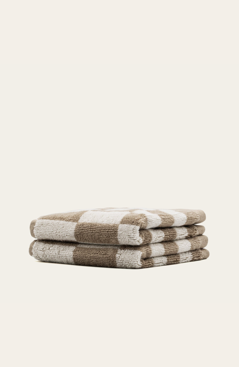 Italic Pietra Washcloths Set, Alternate, color, Tan & Ecru