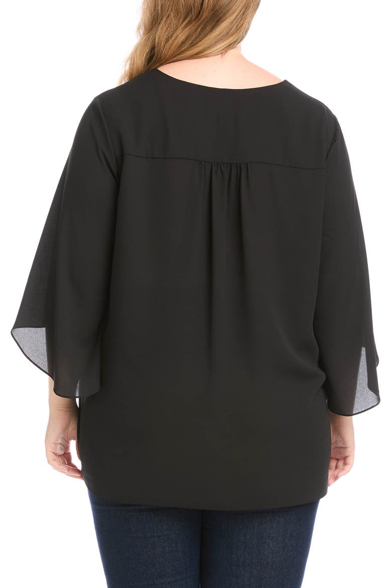 Asymmetric Blouse, Alternate, color, BLACK