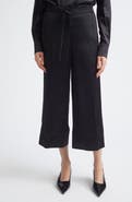 TOTEME Satin Drawstring Wide Leg Pants