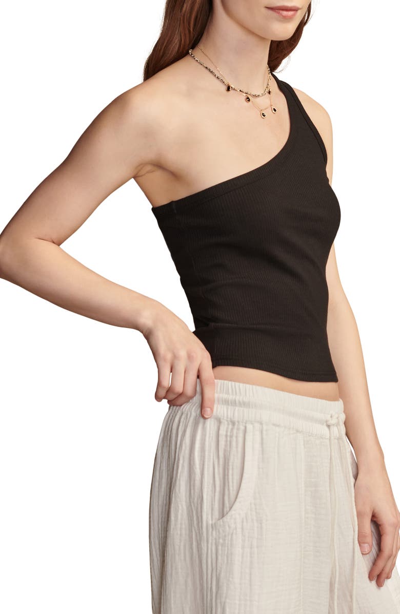 Lucky Brand One-Shoulder Rib Tank, Alternate, color,
