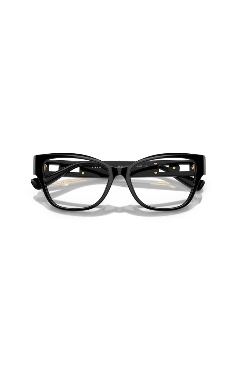 Versace 54mm Rectangle optical glasses, Alternate, color, Black