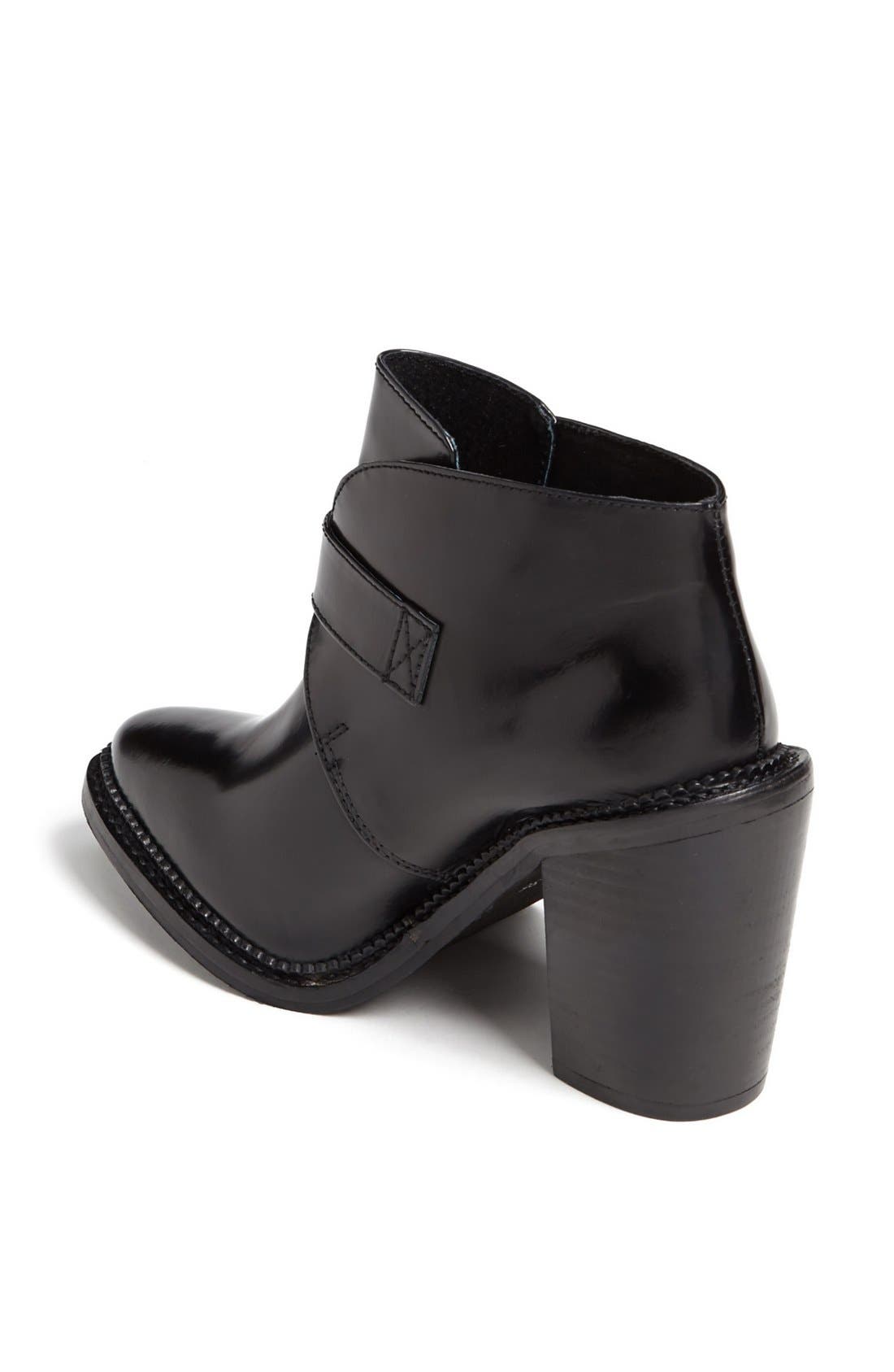 'Aleta' Monk Strap Boot, Alternate, color, BLACK