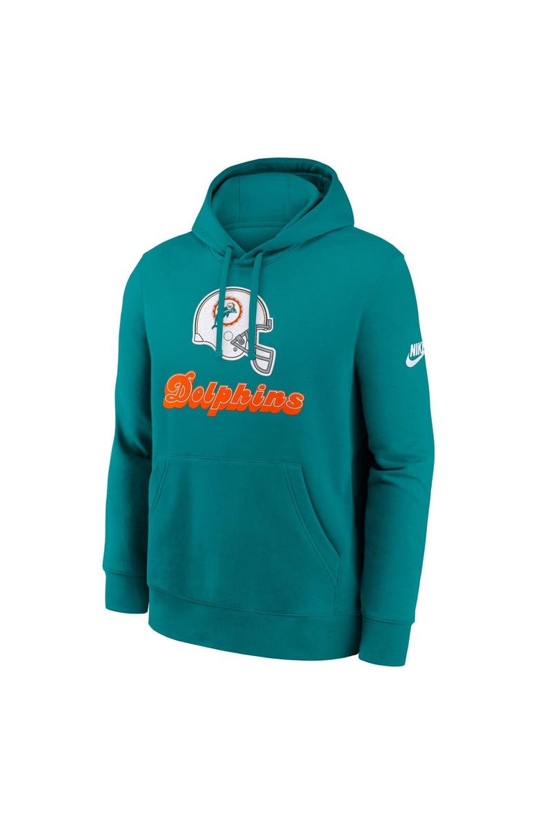Nike Men's Nike Aqua Miami Dolphins Best Season Rewind Club Pullover Hoodie, Alternate, color, Aqua