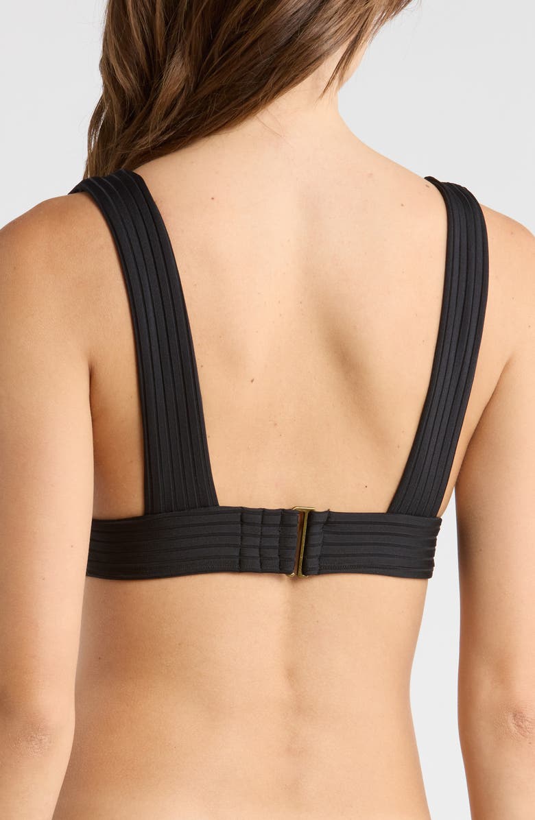 Rip Curl Premium Surf Rib Bikini Top, Alternate, color, Black