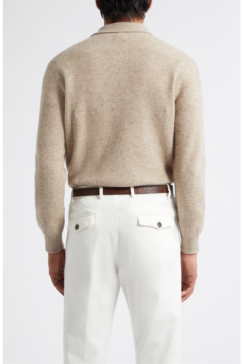 Nepped Wool Polo Sweater, Alternate, color, 02 SAND