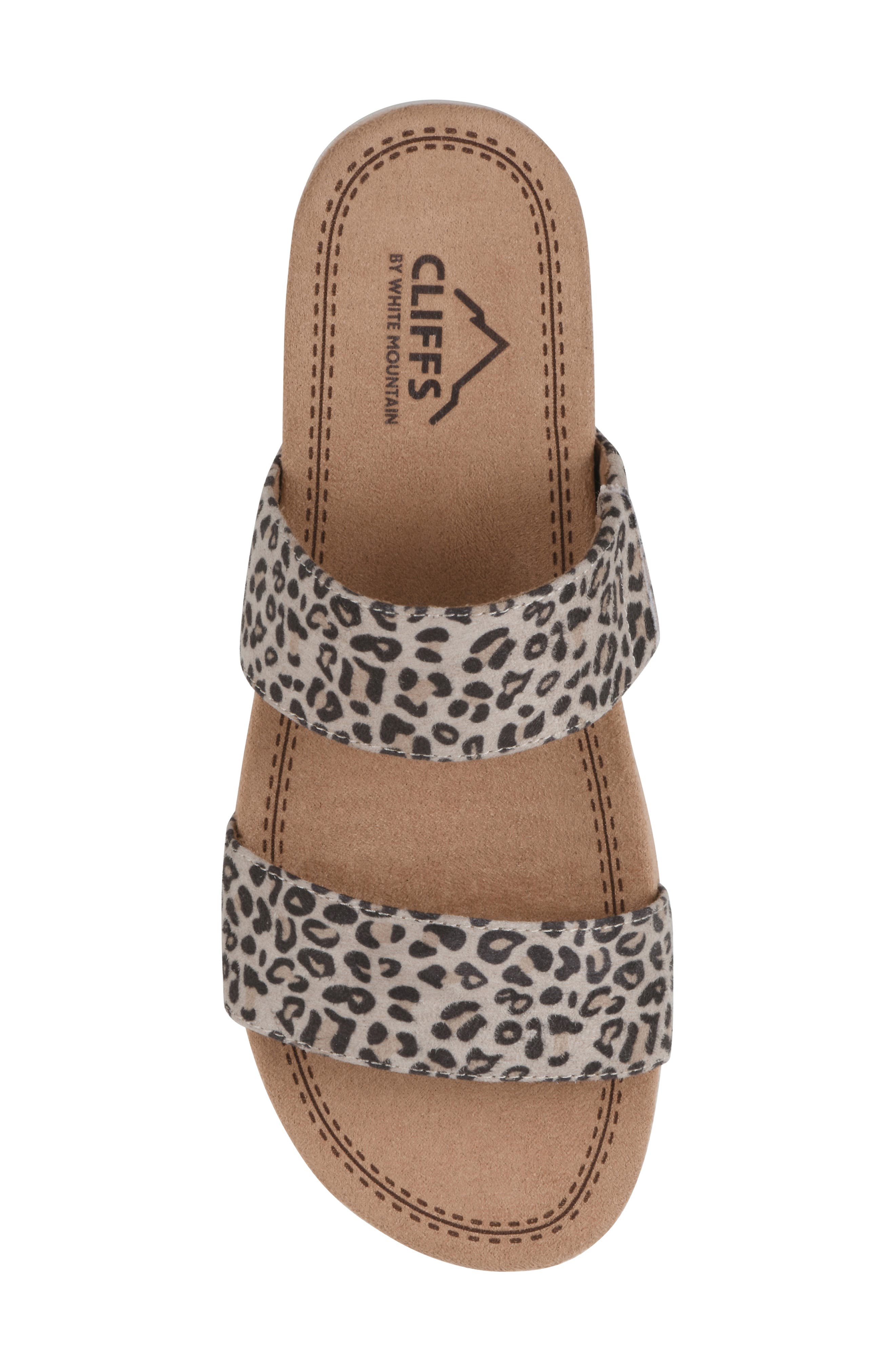 Tahlie Slide Sandal, Alternate, color, NATURAL LEOPARD SUEDETTE