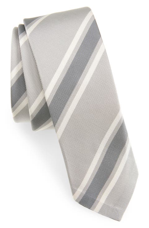 Classic Repp Stripe Silk & Cotton Tie