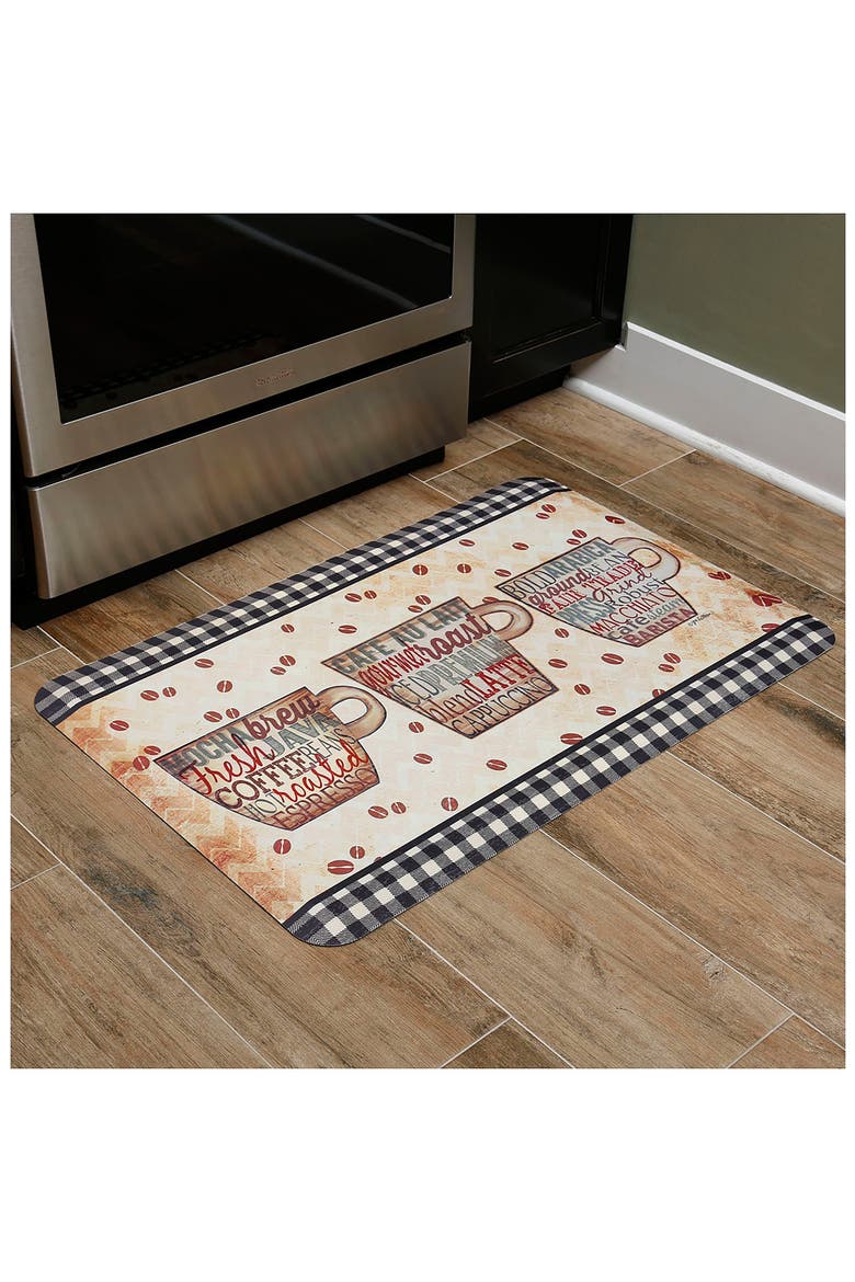 Kitchen Floor Mat, Alternate, color, IVORY/ COFFEE MULTI