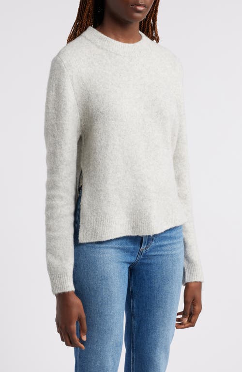 Wyeth Darby Wool & Yak Blend Crewneck Sweater In Fog