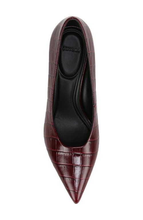 VINCE VINCE DIANEN CROC EMBOSSED POINTED TOE PUMP