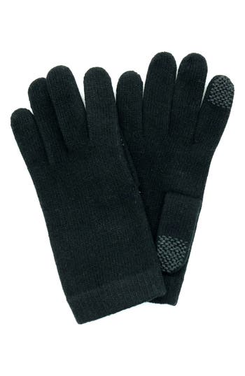 Portolano Wool Blend Gloves In Black