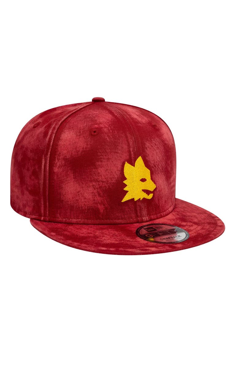New Era Men's New Era Red AS Roma Tie-Dye 9FIFTY Snapback Hat, Alternate, color, Red