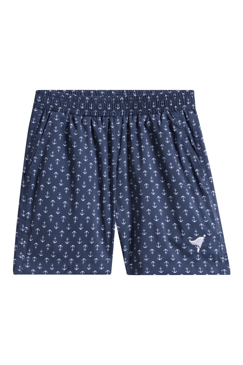 Kids' Anchor Print Shorts, Main, color, NAVY BLUE
