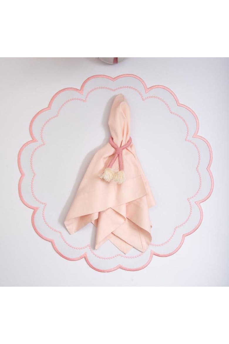 Nautical Knot Napkin Rings, Alternate, color, Pink