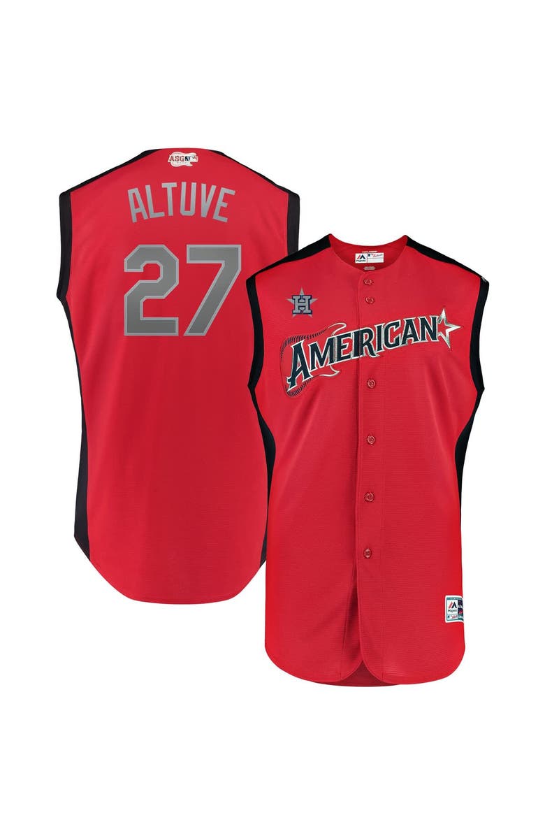 MAJESTIC Youth Majestic Jose Altuve Red American League 2019 MLB All-Star Game Player Jersey, Main, color, 