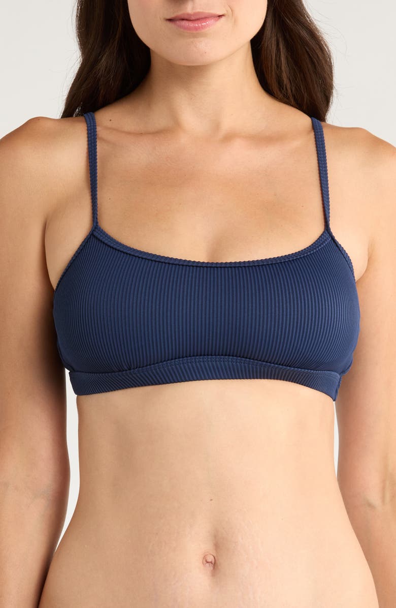 Roxy Love Rib Bikini Top, Main, color, Mood Indigo