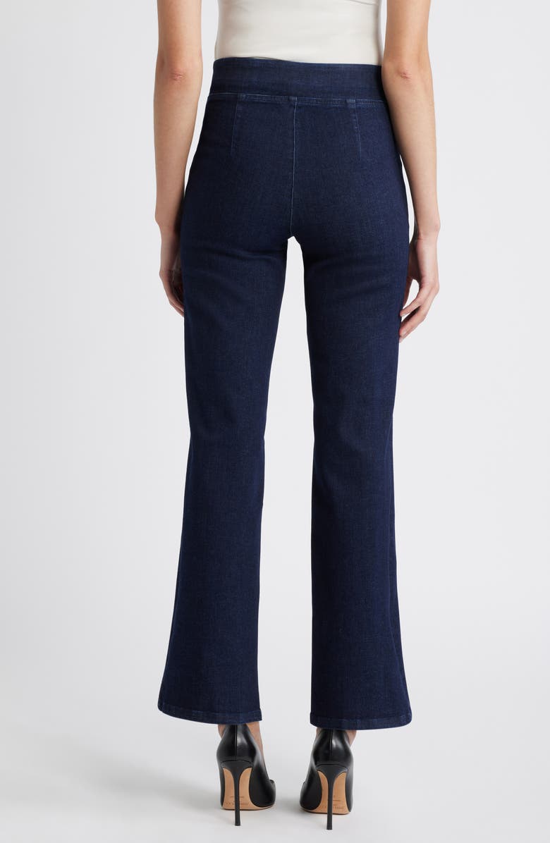 Anne Klein Pull-On High Waist Flare Jeans, Alternate, color, 