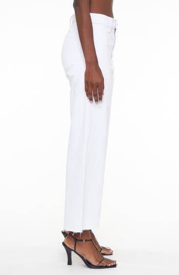 Penny High Waist Raw Hem Wide Leg Jeans