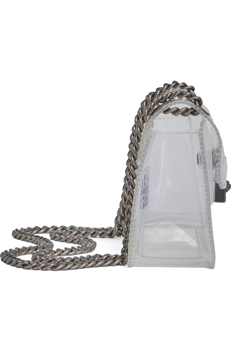 Kurt Geiger London Mini Brixton Vinyl Crossbody Bag, Alternate, color, Silver