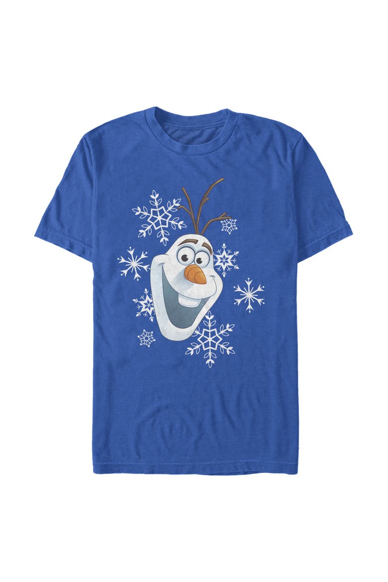 Men's Frozen Olaf Smile  Graphic T-Shirt, Main, color, Royal Blue