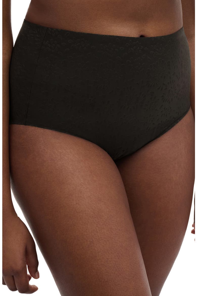 Comfort Chic High Waist Control Briefs, Alternate, color, BLACK