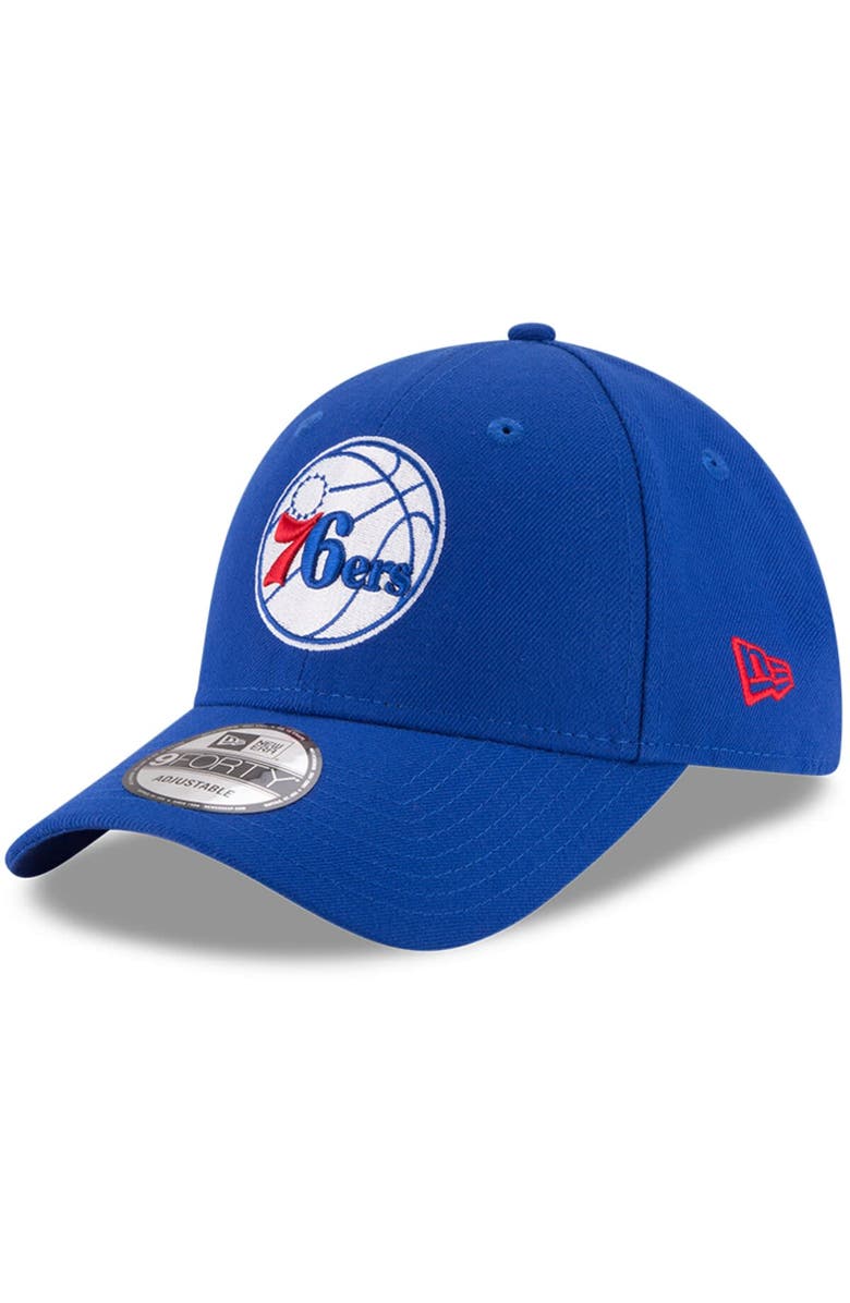 New Era Men
s New Era Royal Philadelphia 76ers Official Team Color 9FORTY Adjustable Hat, Main, color, 