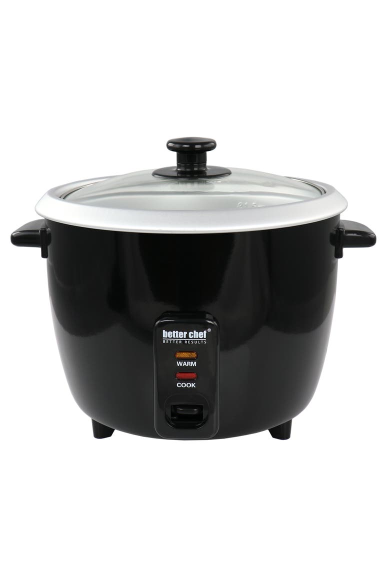 8 Cup Automatic Rice Cooker w/Rice Paddle+Measuring Cup, Main, color, Black