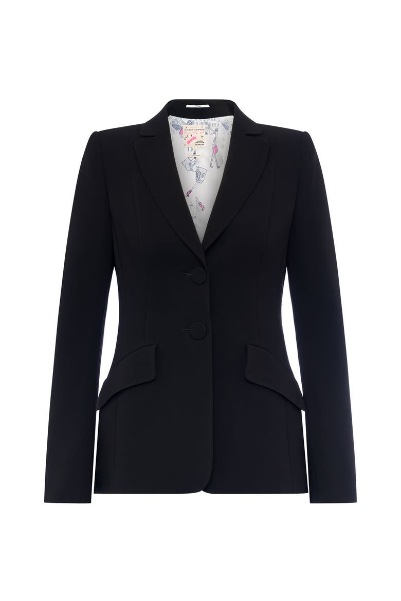 Classic Blazer With Sharp Shoulders, Main, color, Black