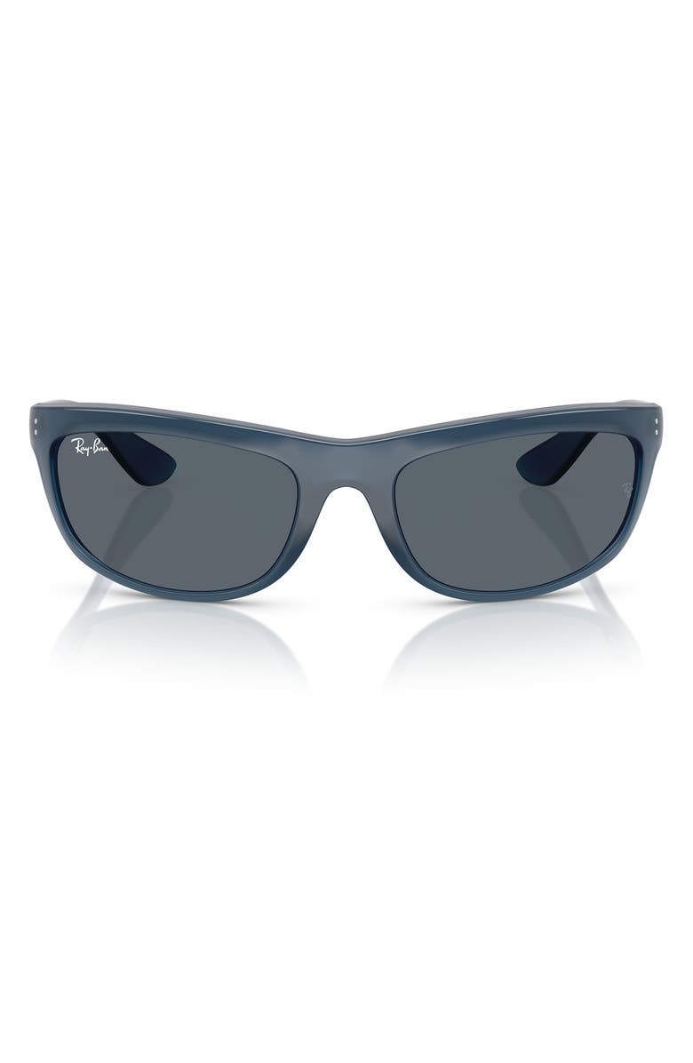 Ray-Ban 62mm Oversize Rectangular Sunglasses, Main, color, Dark Blue