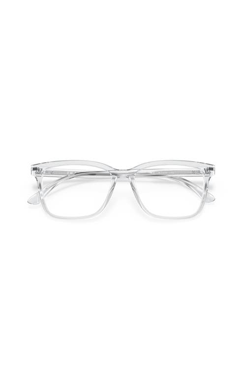 Prada 56mm Rectangle Optical Glasses In Transparent
