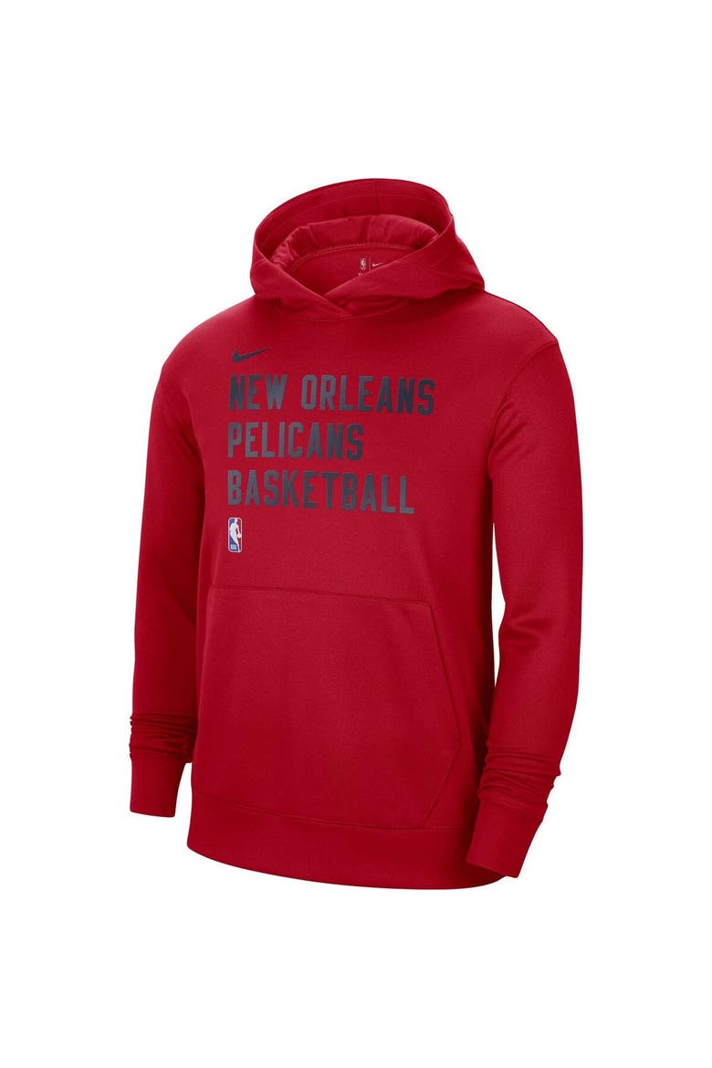 Unisex Nike Red New Orleans Pelicans 2023/24 Performance Spotlight On-Court Practice Pullover Hoodie, Alternate, color, Red
