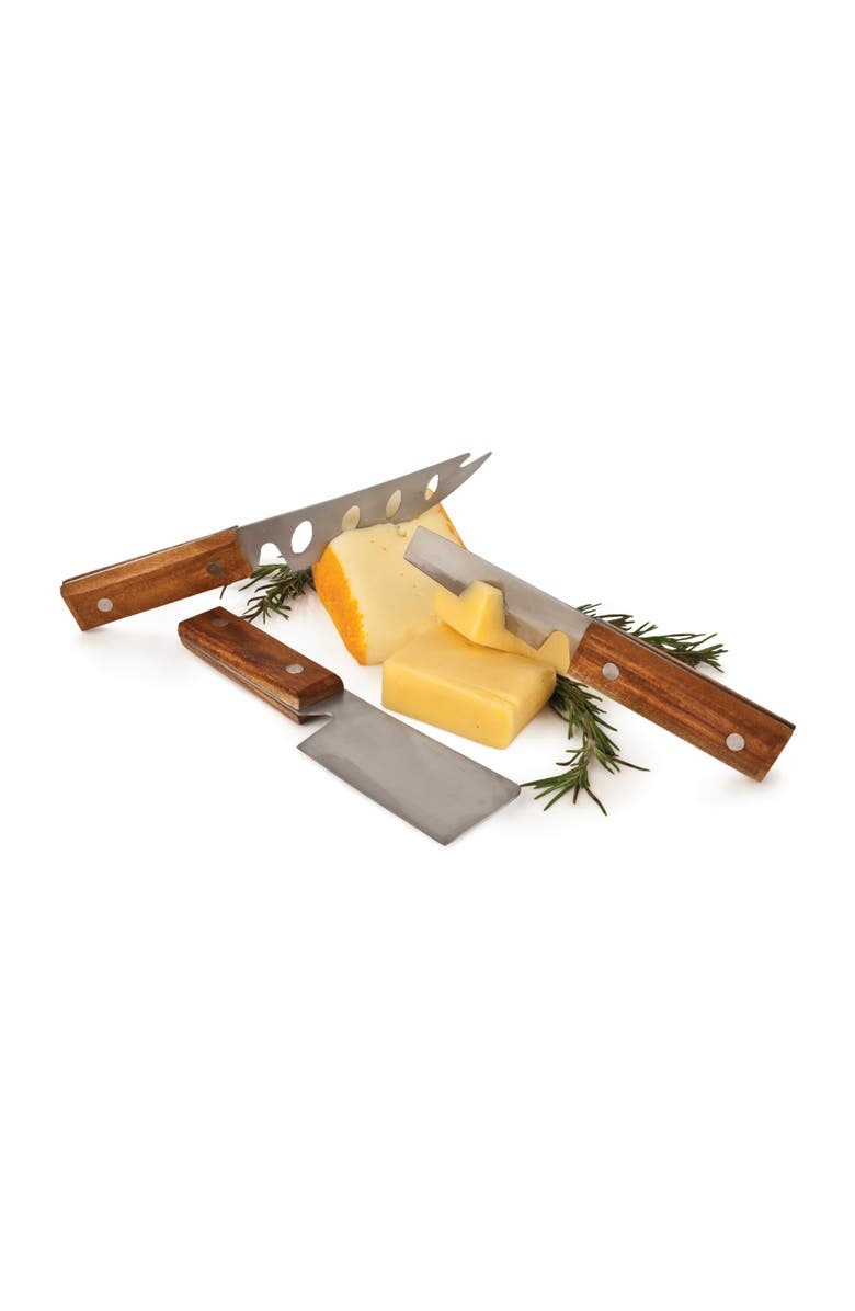 TWINE Rustic Cheese Knives Set of 3, Alternate, color, Wood